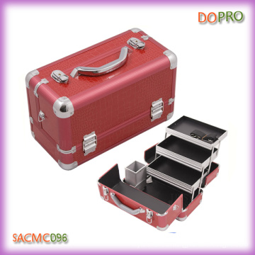 Three Large Trays Aluminum Beauty Train Case (SACMC096)